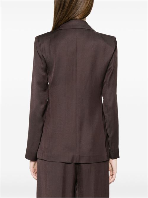Giacca donna Emme Marella in viscosa e lino chocolat a due bottoni EMME Marella | CHARME1003